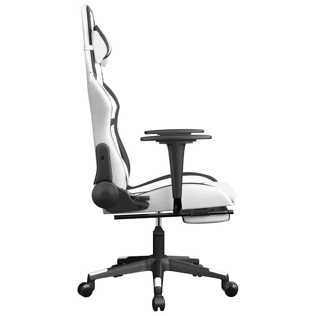 Gaming-Stuhl mit Massagefunktion Schwarz und Grün Kunstleder