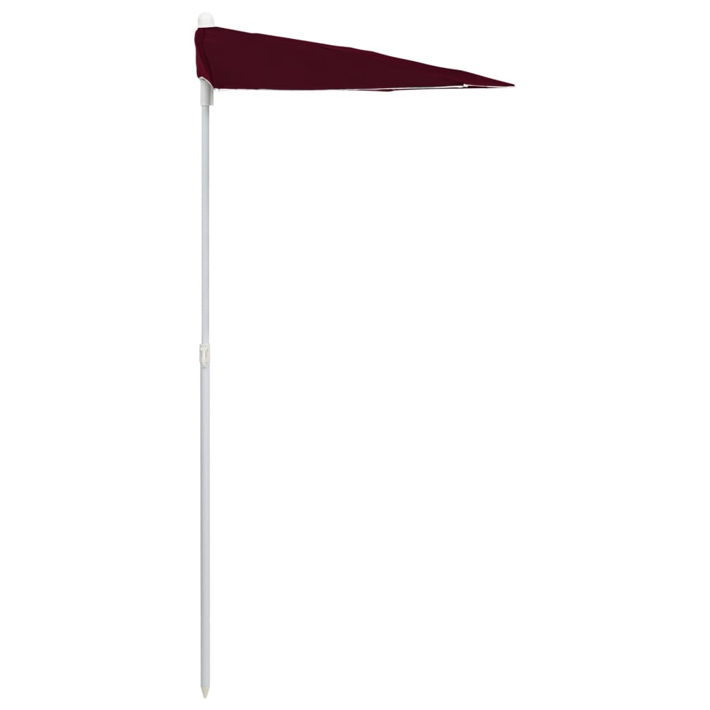 Halb-Sonnenschirm mit Mast 180x90 cm Anthrazit