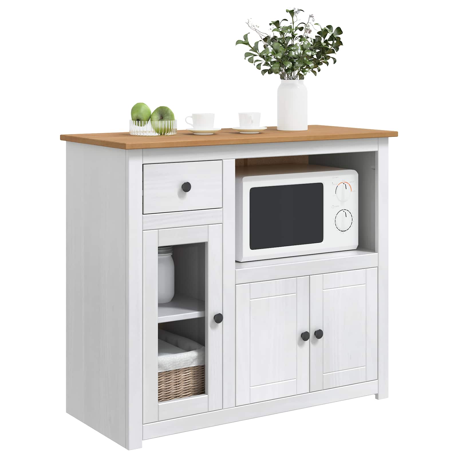Mikrowellen-Sideboard PANAMA Honigwachs 99,5 x 44 x 86,5 cm
