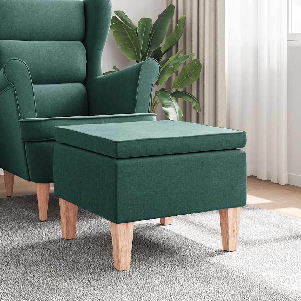 Hocker mit Holzbeinen Weinrot Stoff