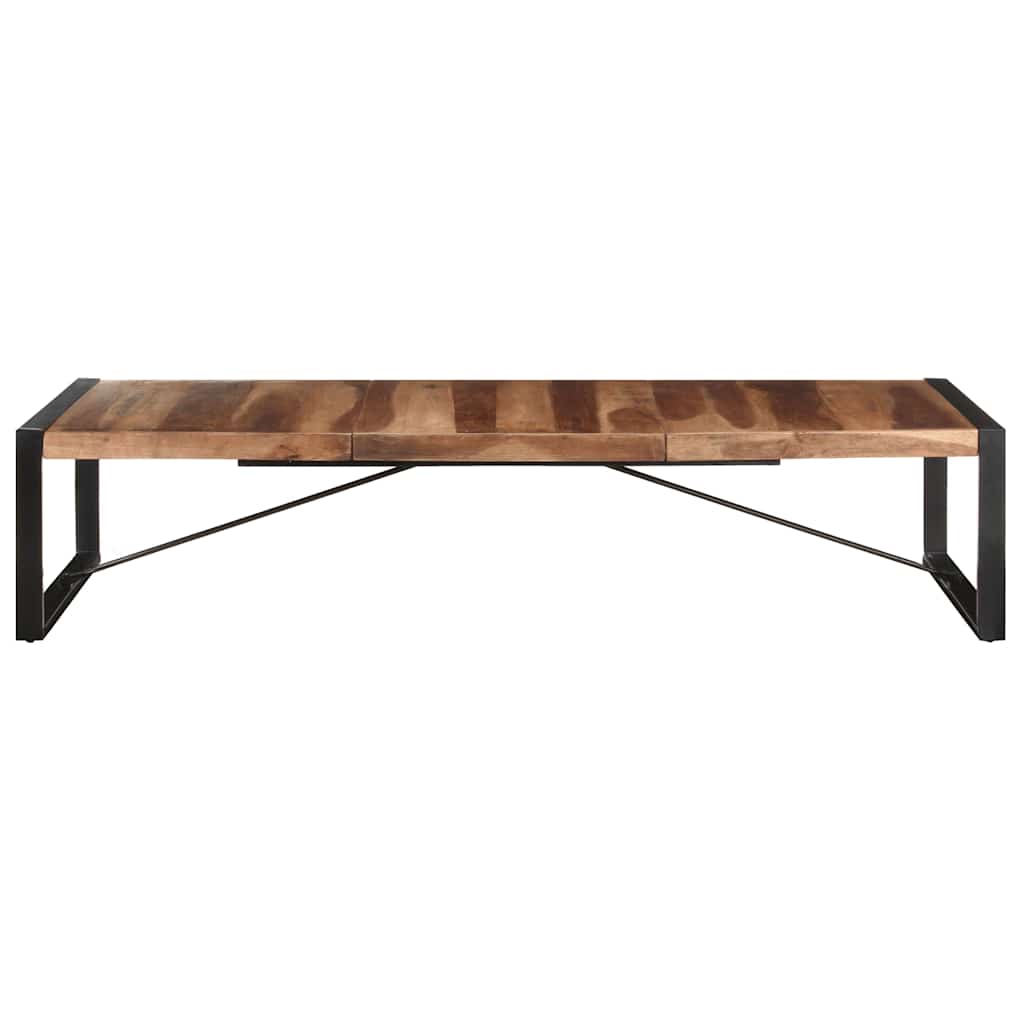 Couchtisch 140x140x40 cm Raues Mangoholz