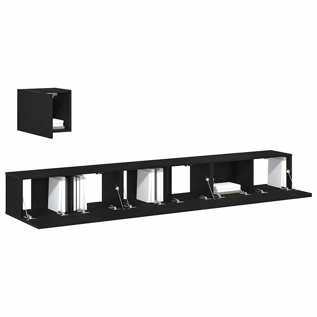 4-tlg. TV-Schrank-Set Weiß Holzwerkstoff