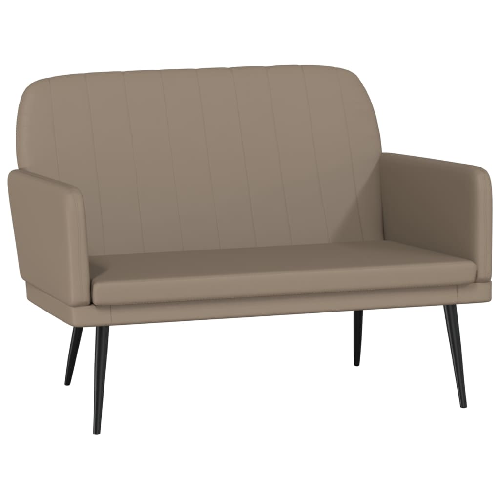 Sitzbank Grau 107x80x81 cm Kunstleder