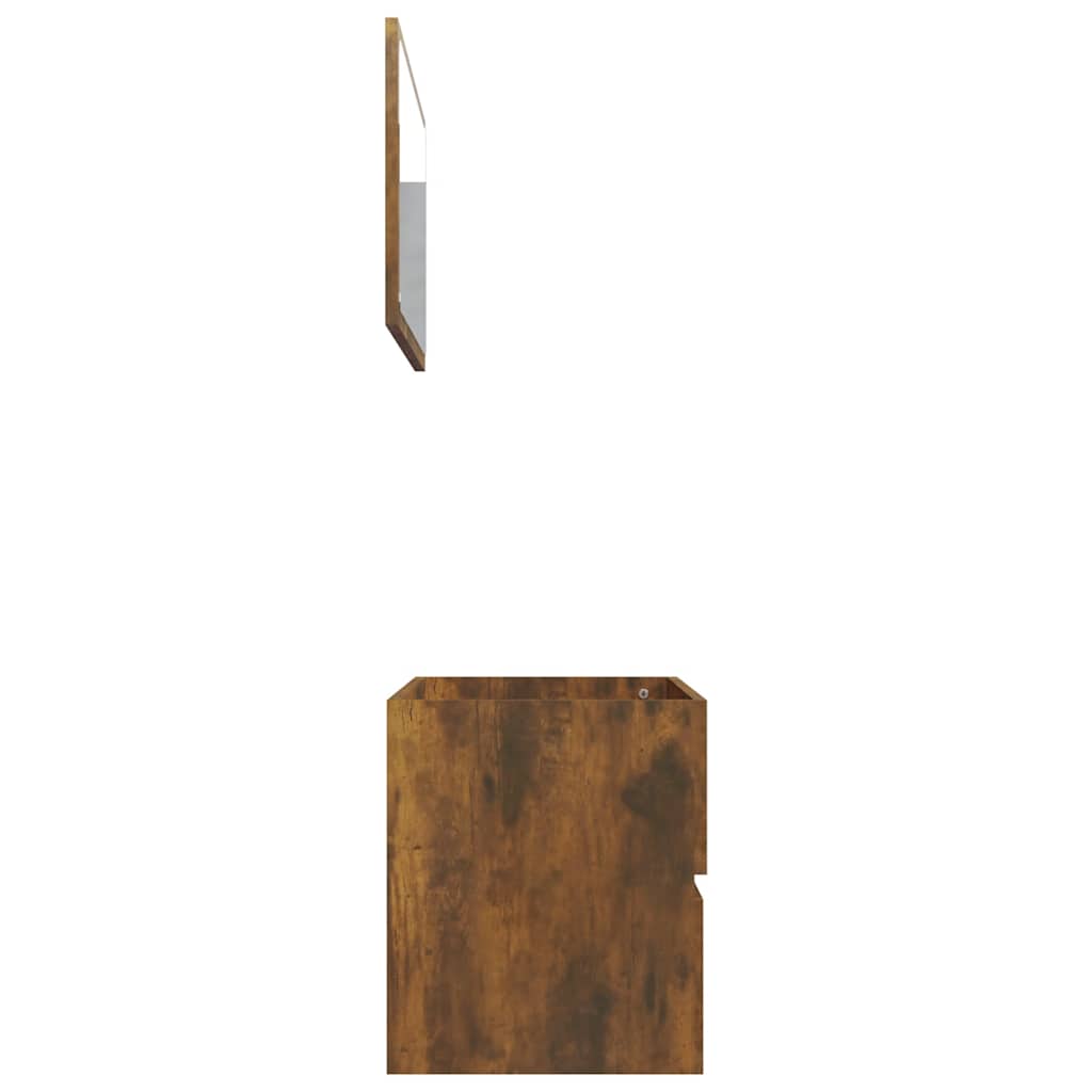 2-tlg. Badmöbel-Set Weiß Holzwerkstoff