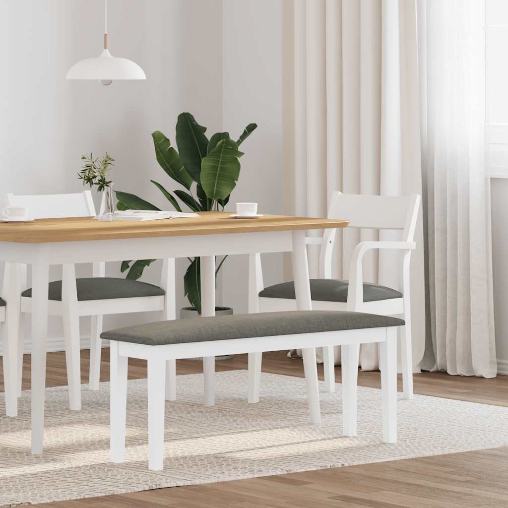 Bank 110 cm Braun Massivholz Gummibaum