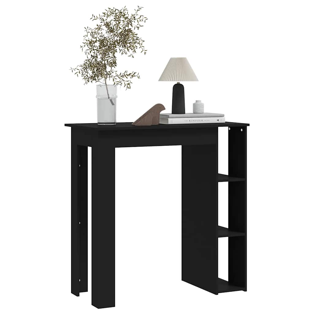 Bartisch mit Regal Weiß 102x50x103,5 cm Holzwerkstoff