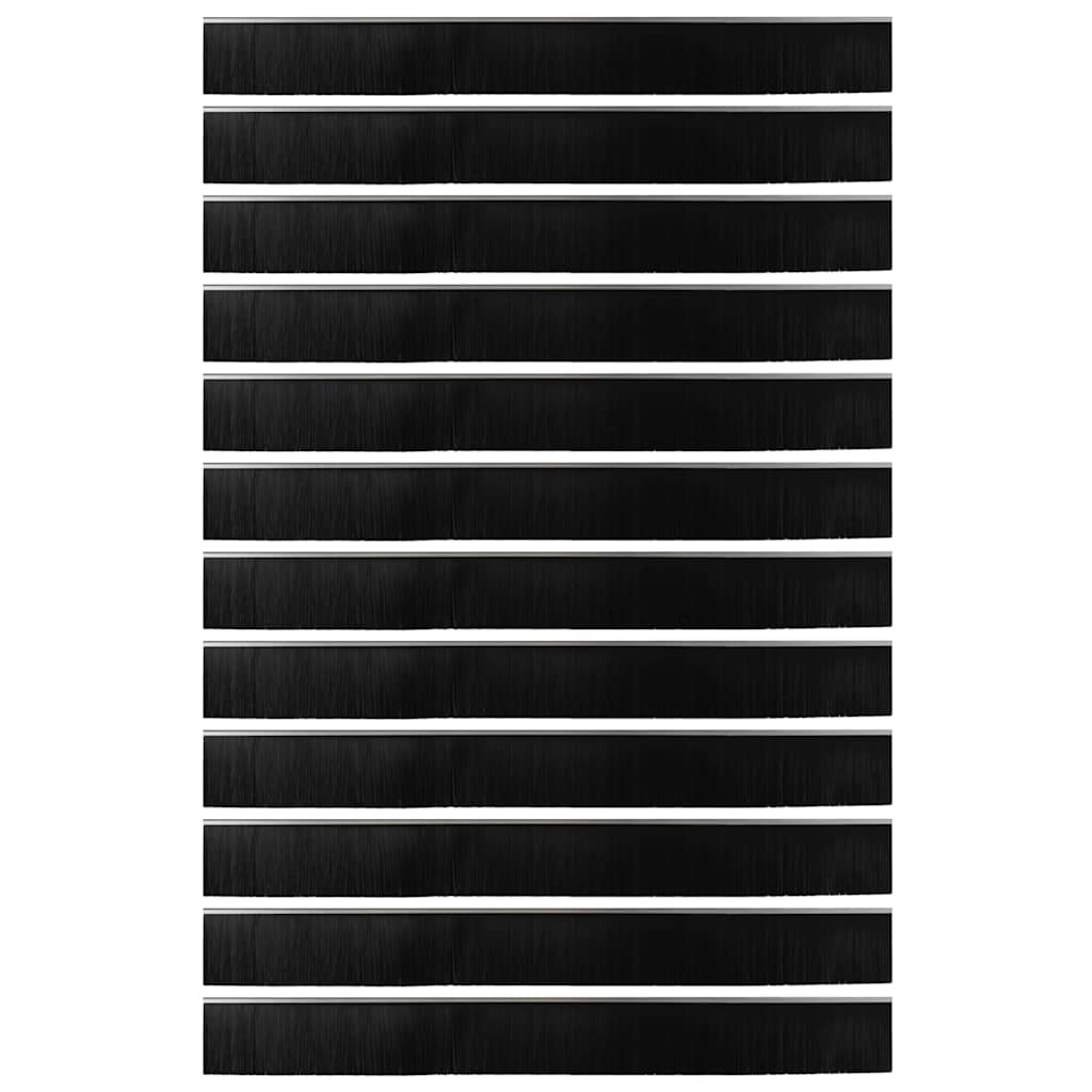 Aufsteck Türbürstendichtungen 2 pcs Braun 100 cm