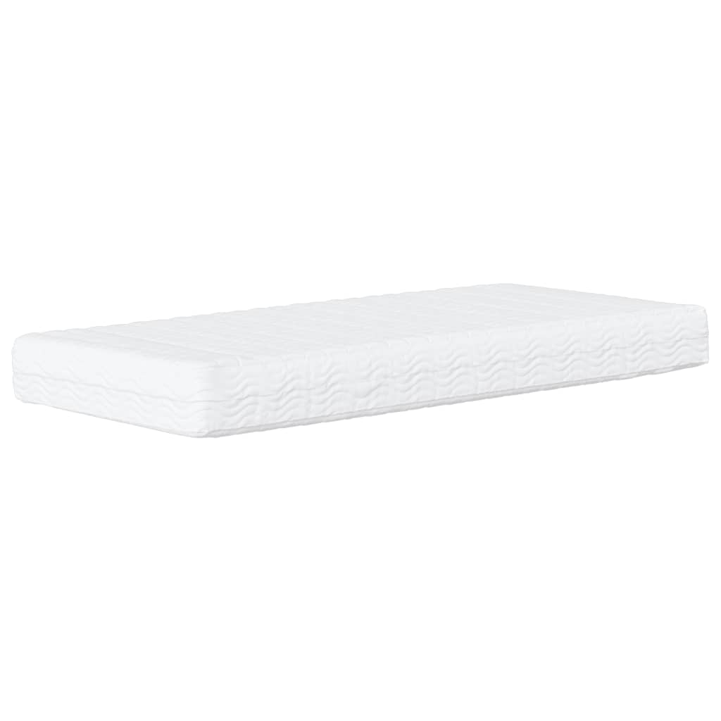 Bett mit Matratze "Hanko" Hellgrau 80x200 cm Samt