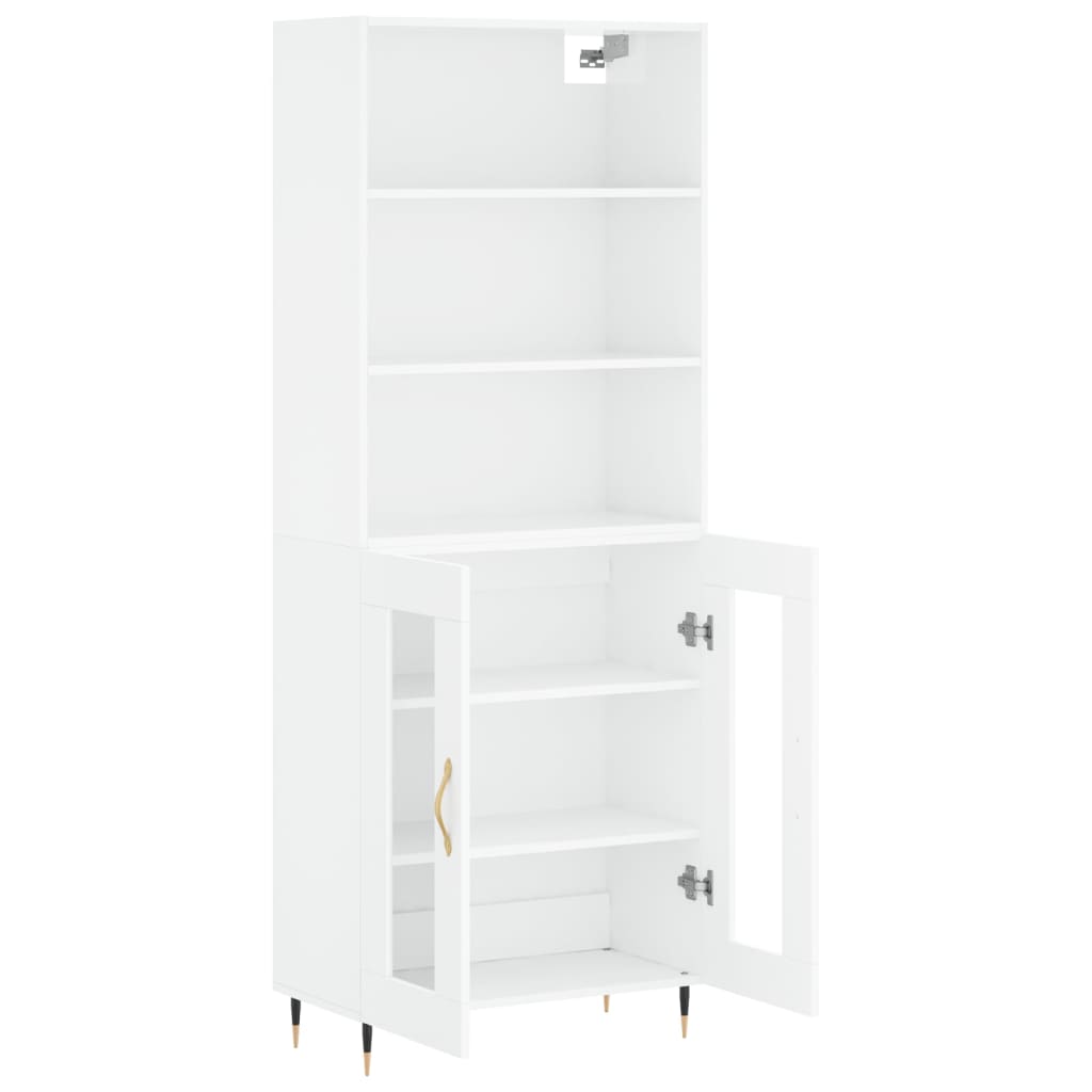 Highboard Betongrau 69,5x34x180 cm Holzwerkstoff