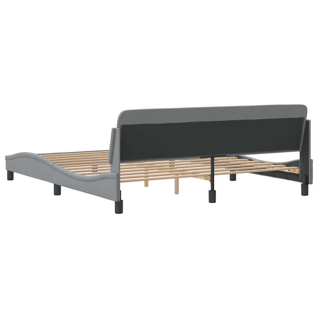 Bettgestell "Dover" Hellgrau 100x190 cm Stoff