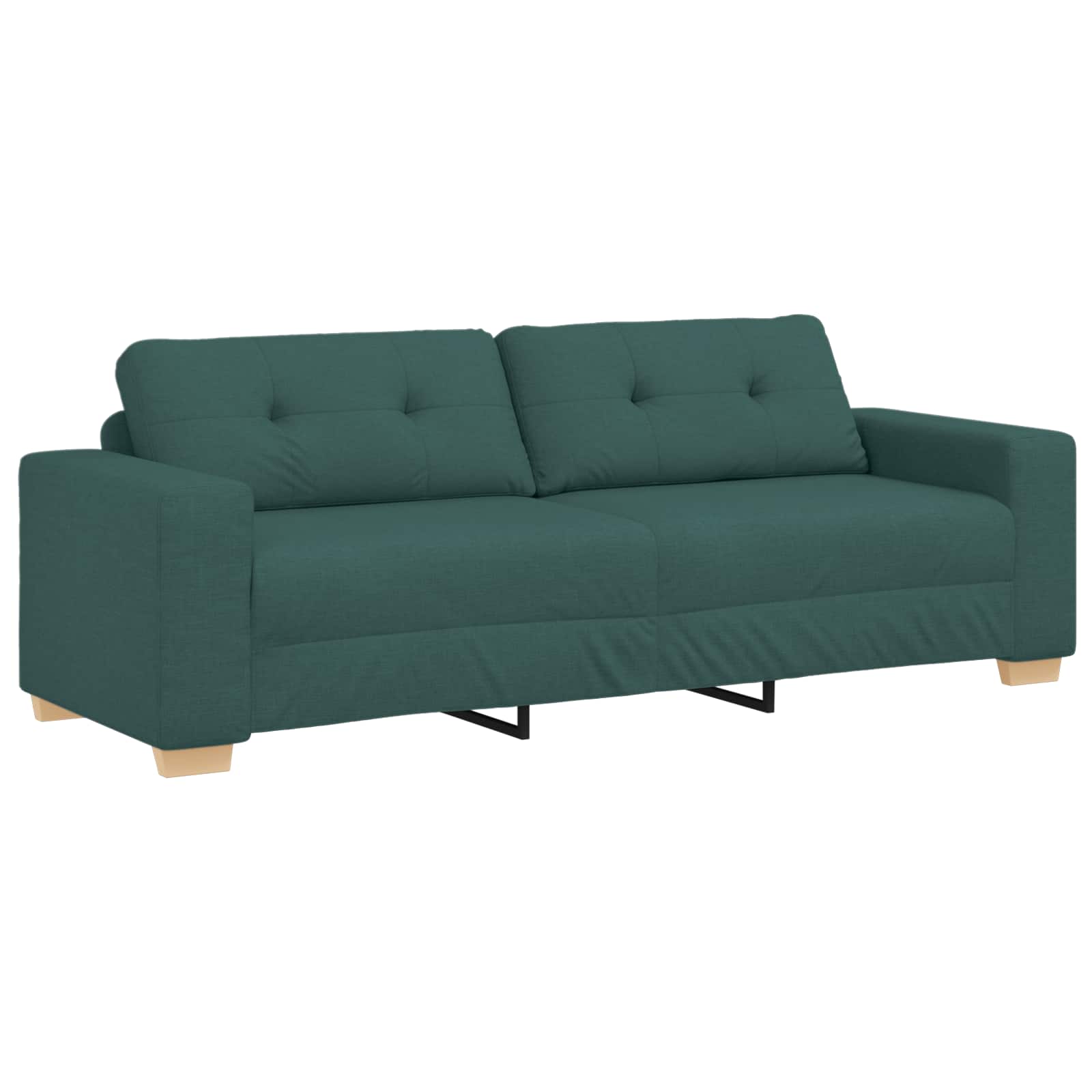 2-teiliges Sofa-Set mit Kissen, hellgrauer Stoff