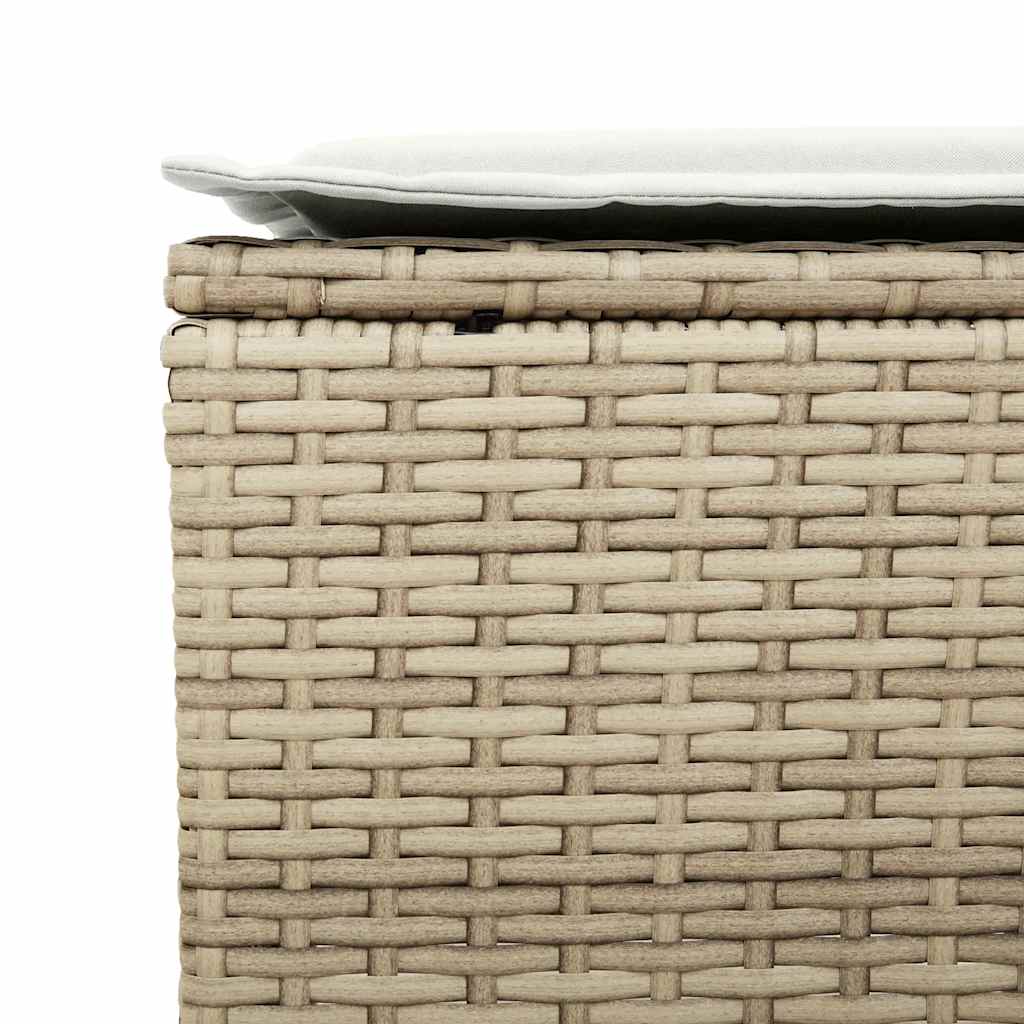4-tlg. Garten-Sofagarnitur mit Kissen Schwarz Poly Rattan