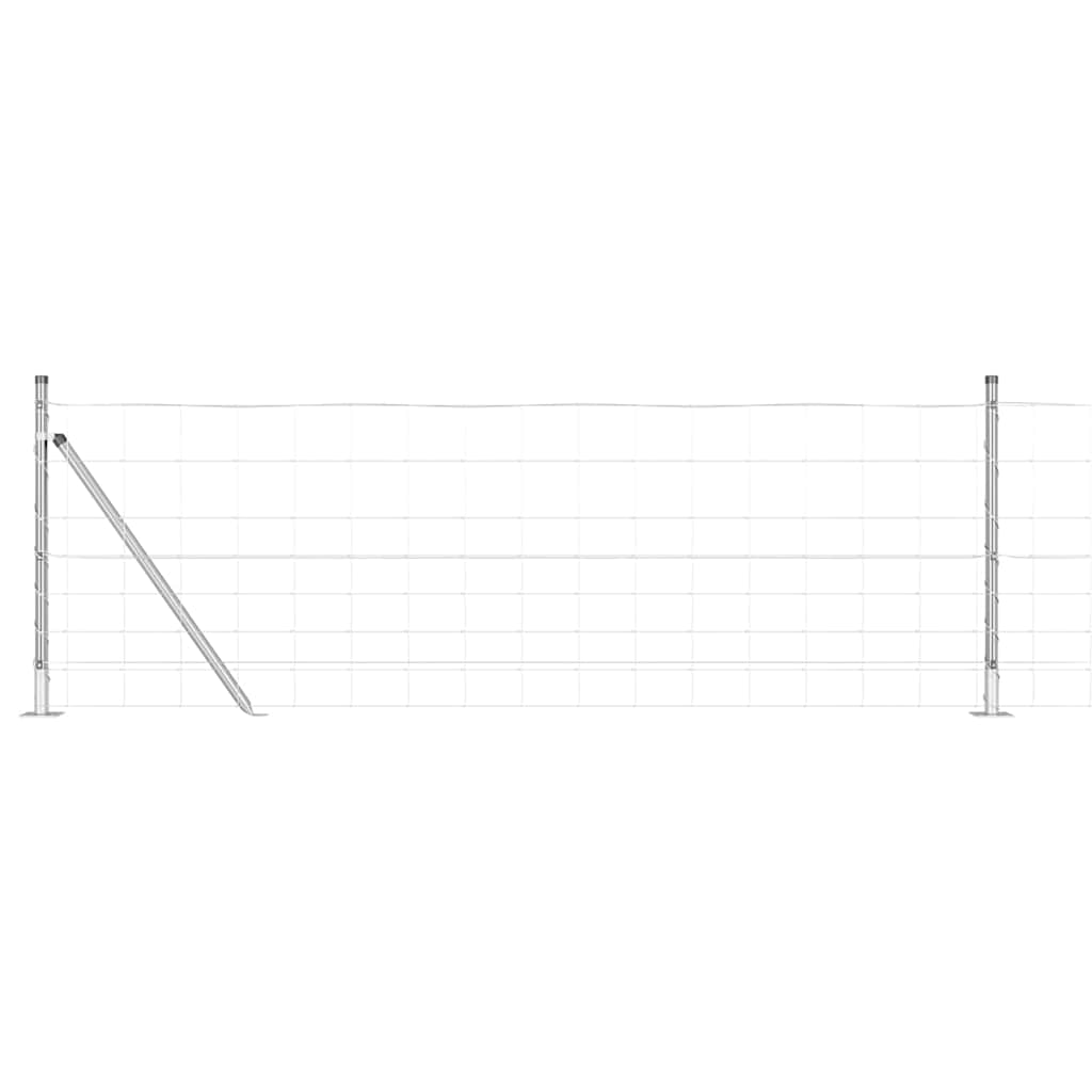 Ground Fix Geschweißter Drahtzaun 25 x 0,8 m Silber Netz