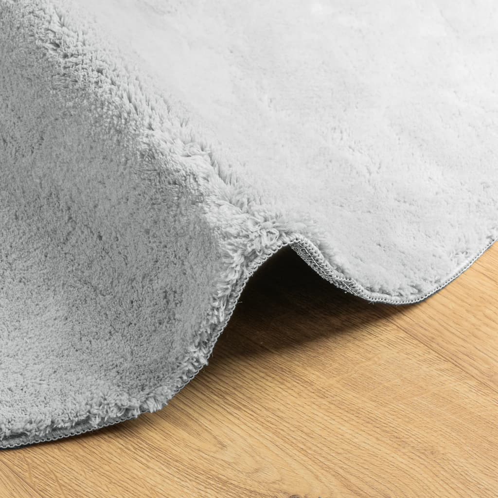 Teppich HUARTE Kurzflor Weich und Waschbar Anthrazit 60x110 cm