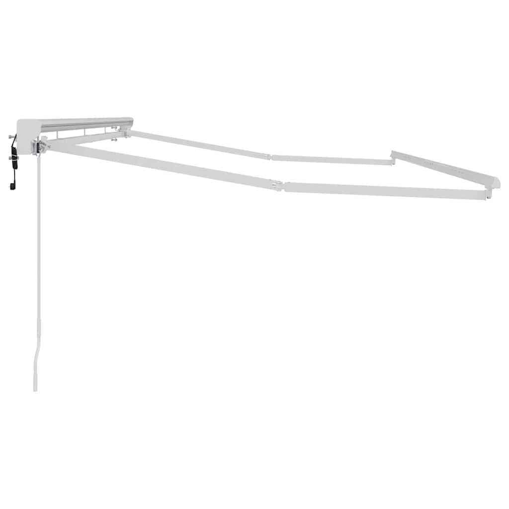 Markisenrahmen Verstellbar Weiß 2,5 x 2 m Stahl