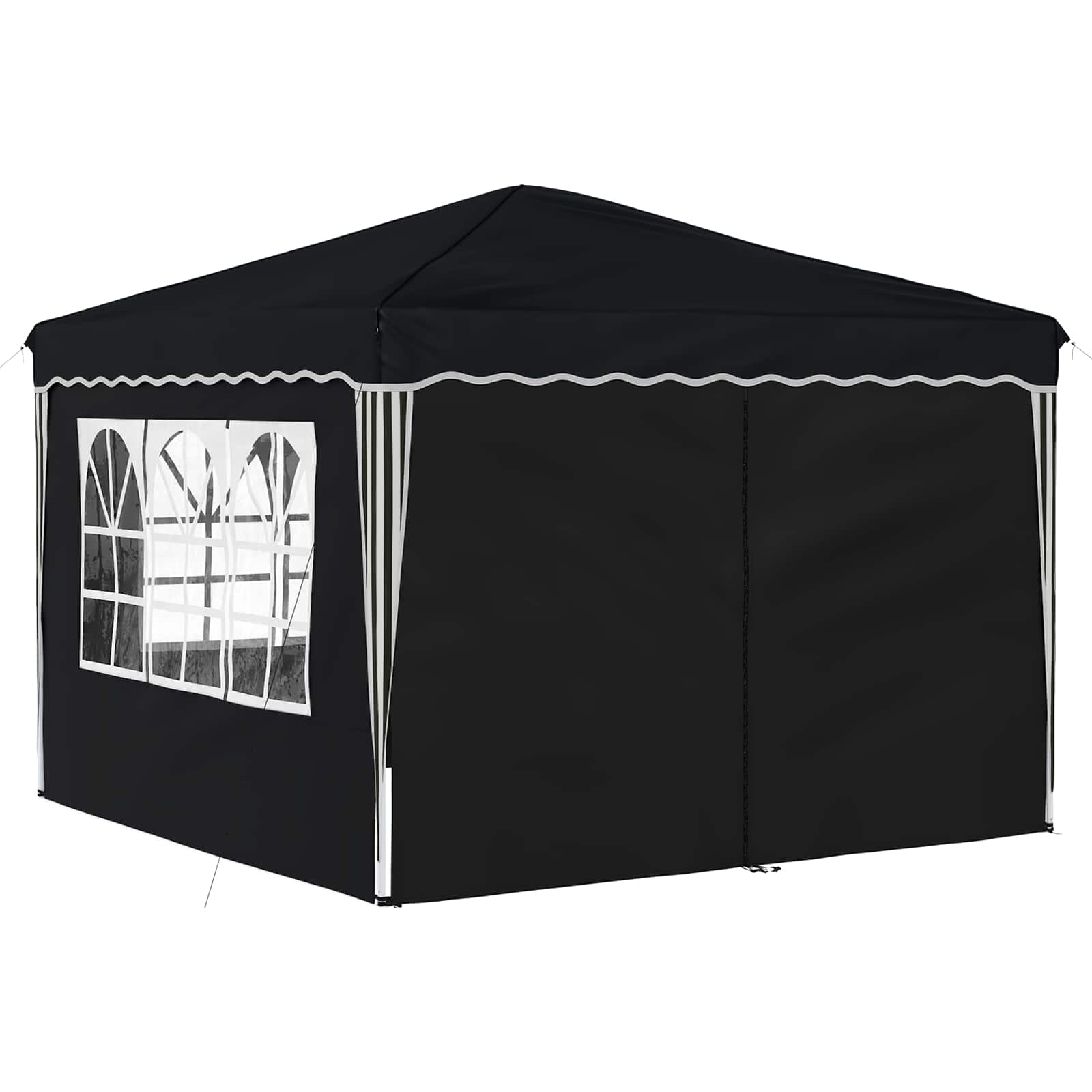 Pop-up Partyzelt 288 x 288 x 245 cm Creme Oxford-Stoff