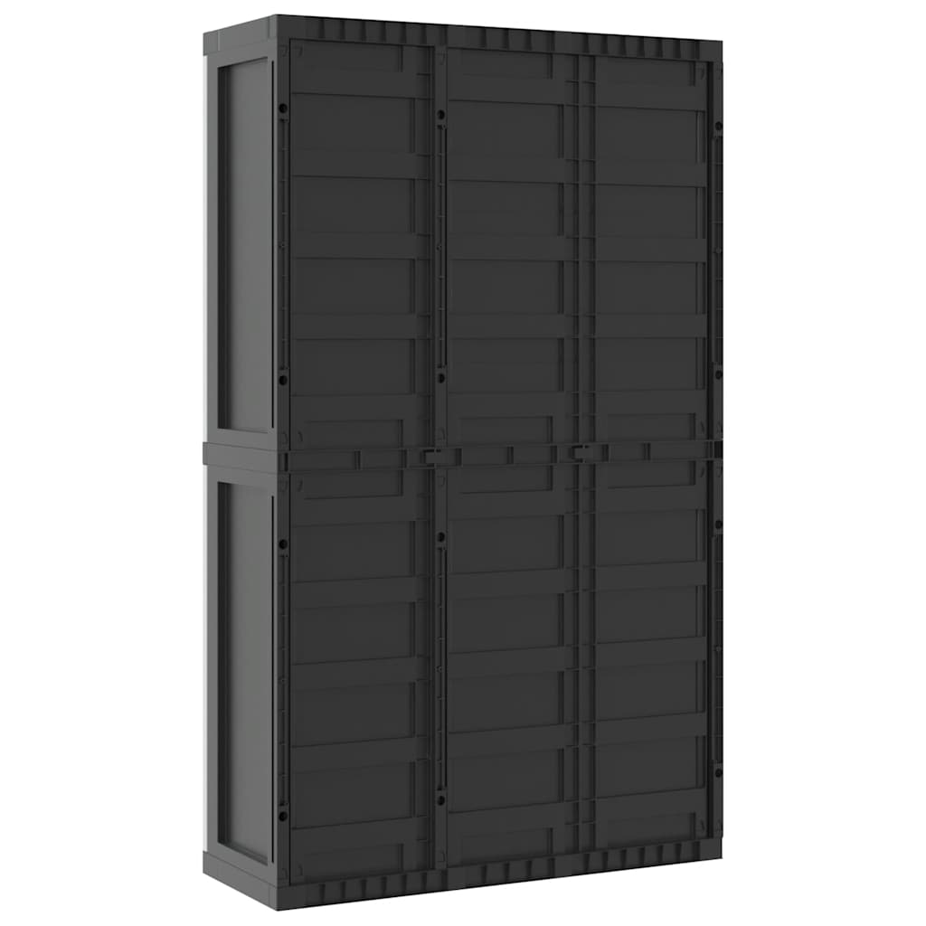 Gartenschrank Grau und Schwarz 65x37x85 cm PP