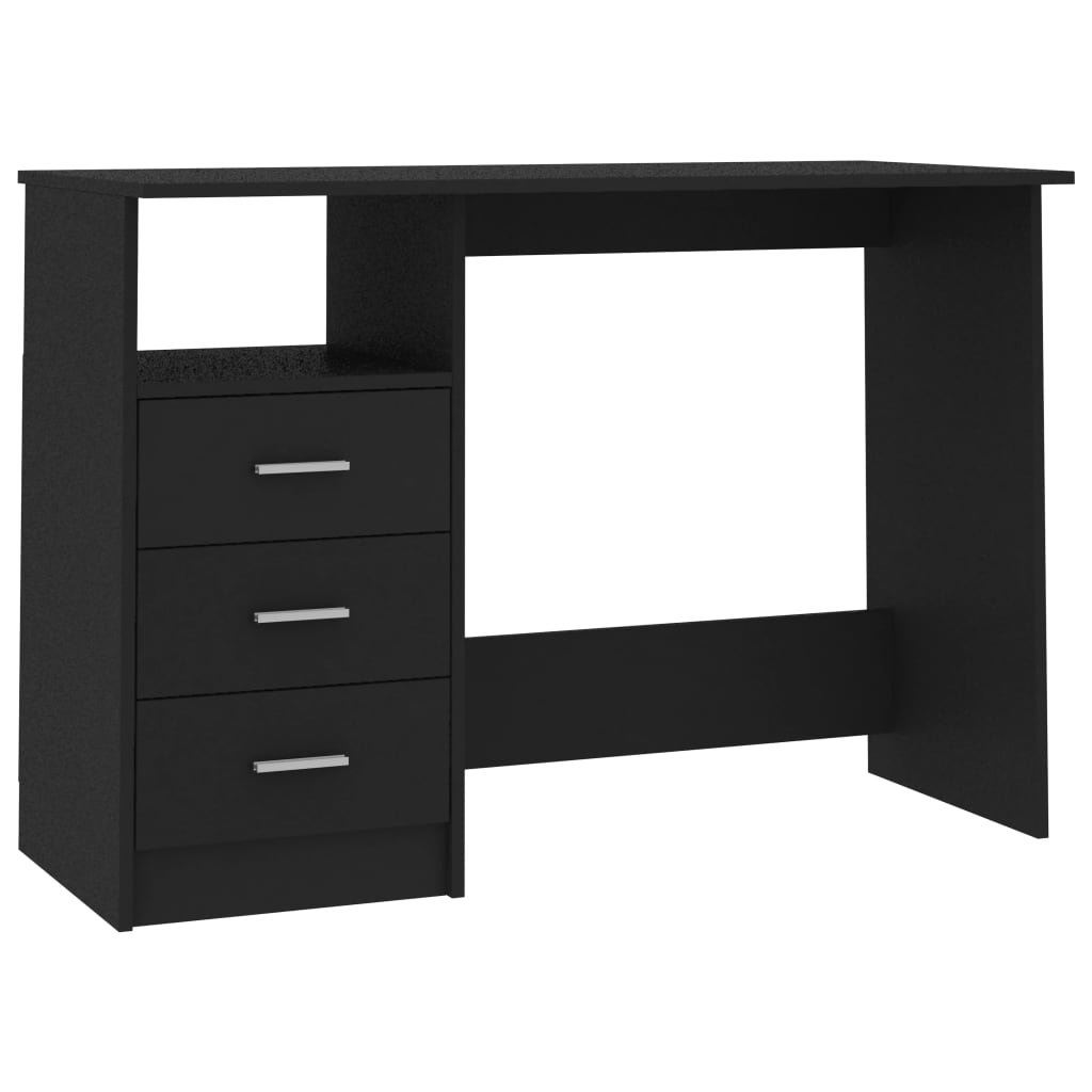 Schreibtisch mit Schubladen Weiß 110x50x76 cm Holzwerkstoff