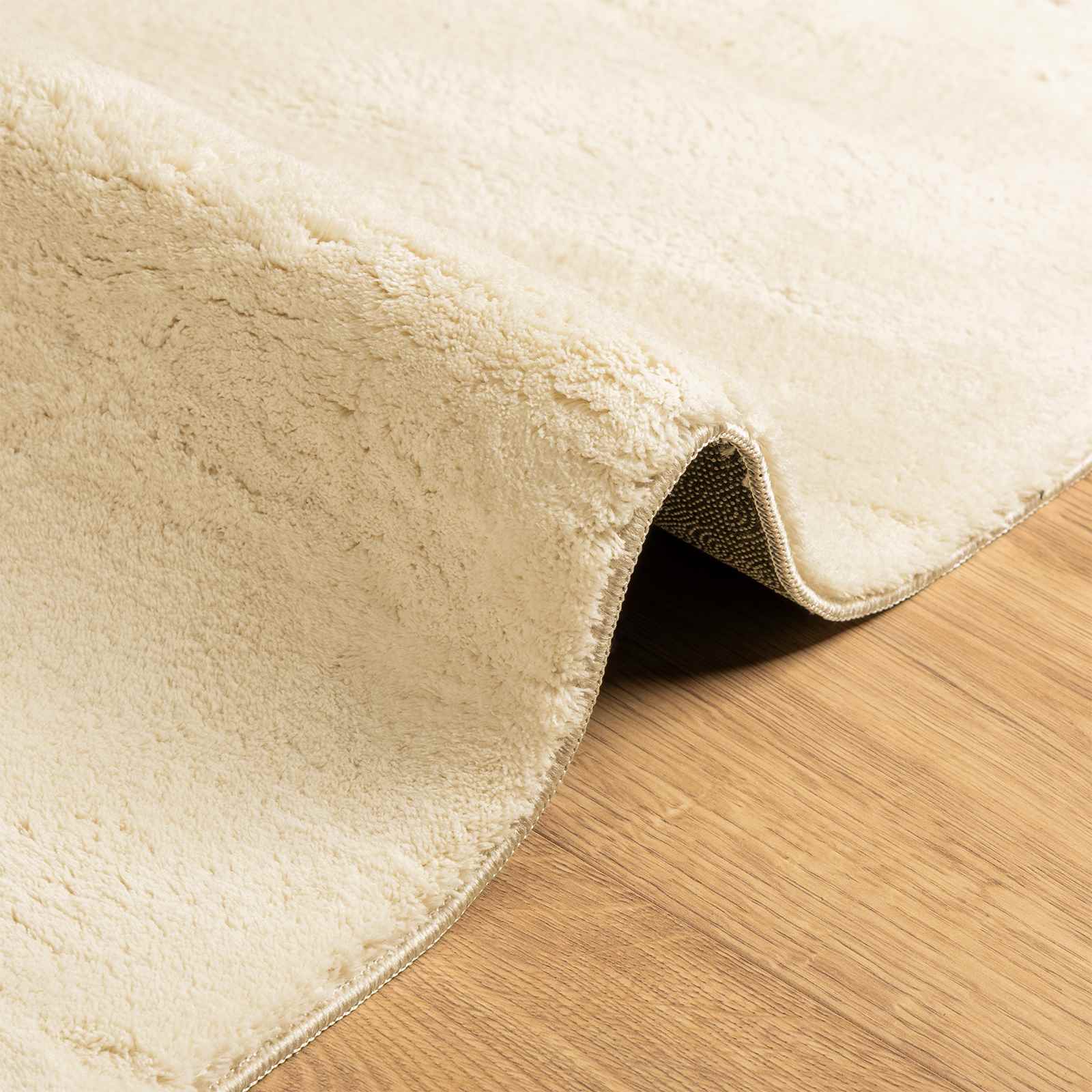 Teppich HUARTE Kurzflor Weich und Waschbar Anthrazit 60x110 cm