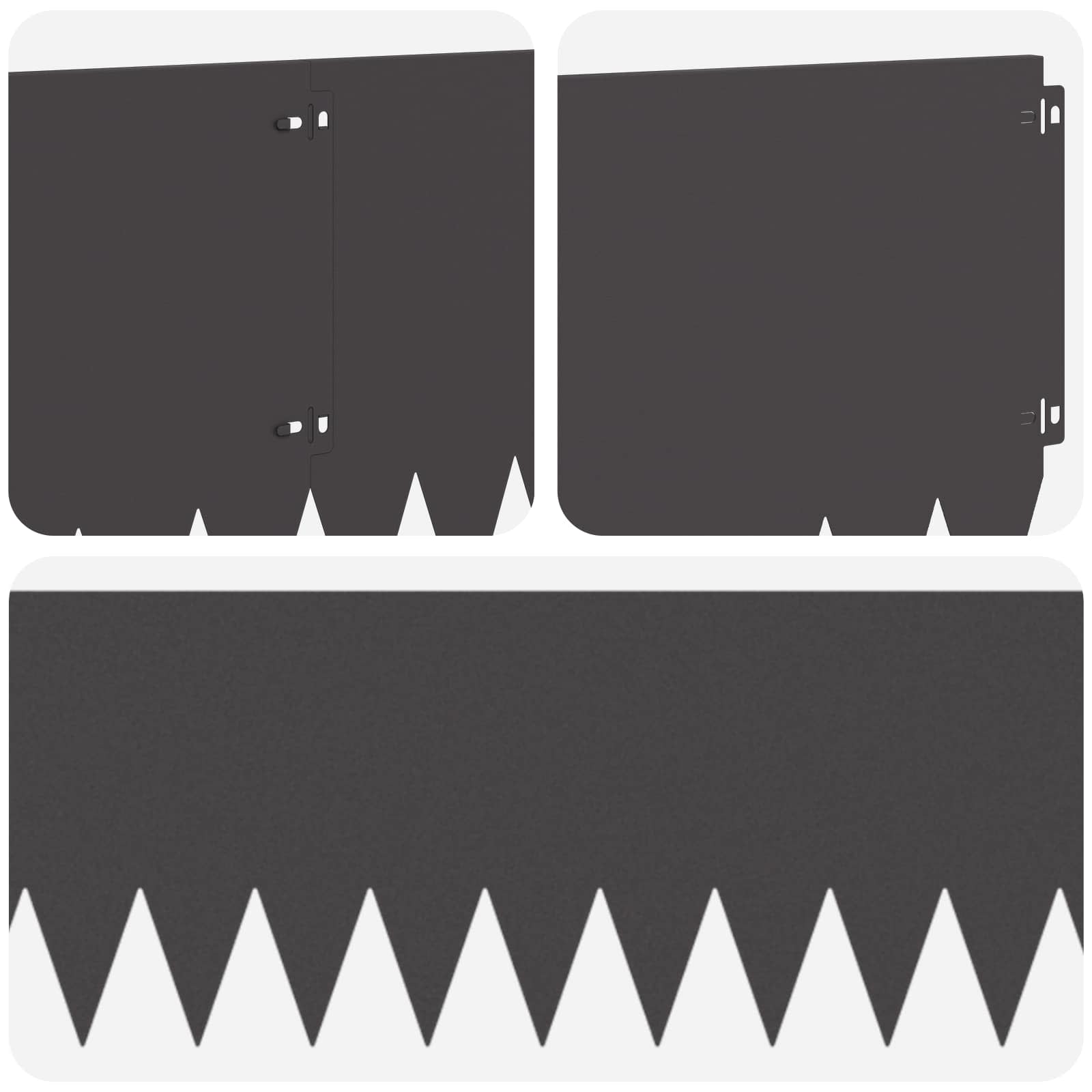 Raseneinfassung 10 pcs 103 x 10 cm Stahl Schwarz
