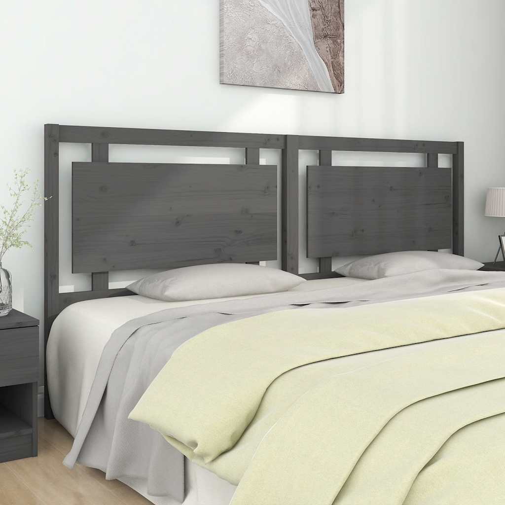Kopfteil Grau 80,5x4x100 cm Massivholz Kiefer