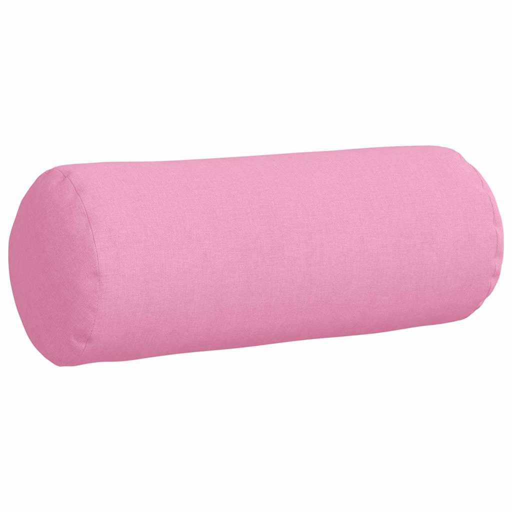 Bolsterkissen 2 Stück Hellgrau Ø 15 x 40 cm Stoff