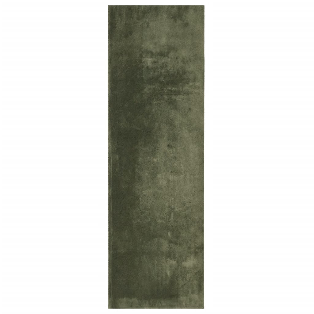Teppich HUARTE Kurzflor Weich und Waschbar Anthrazit 60x110 cm