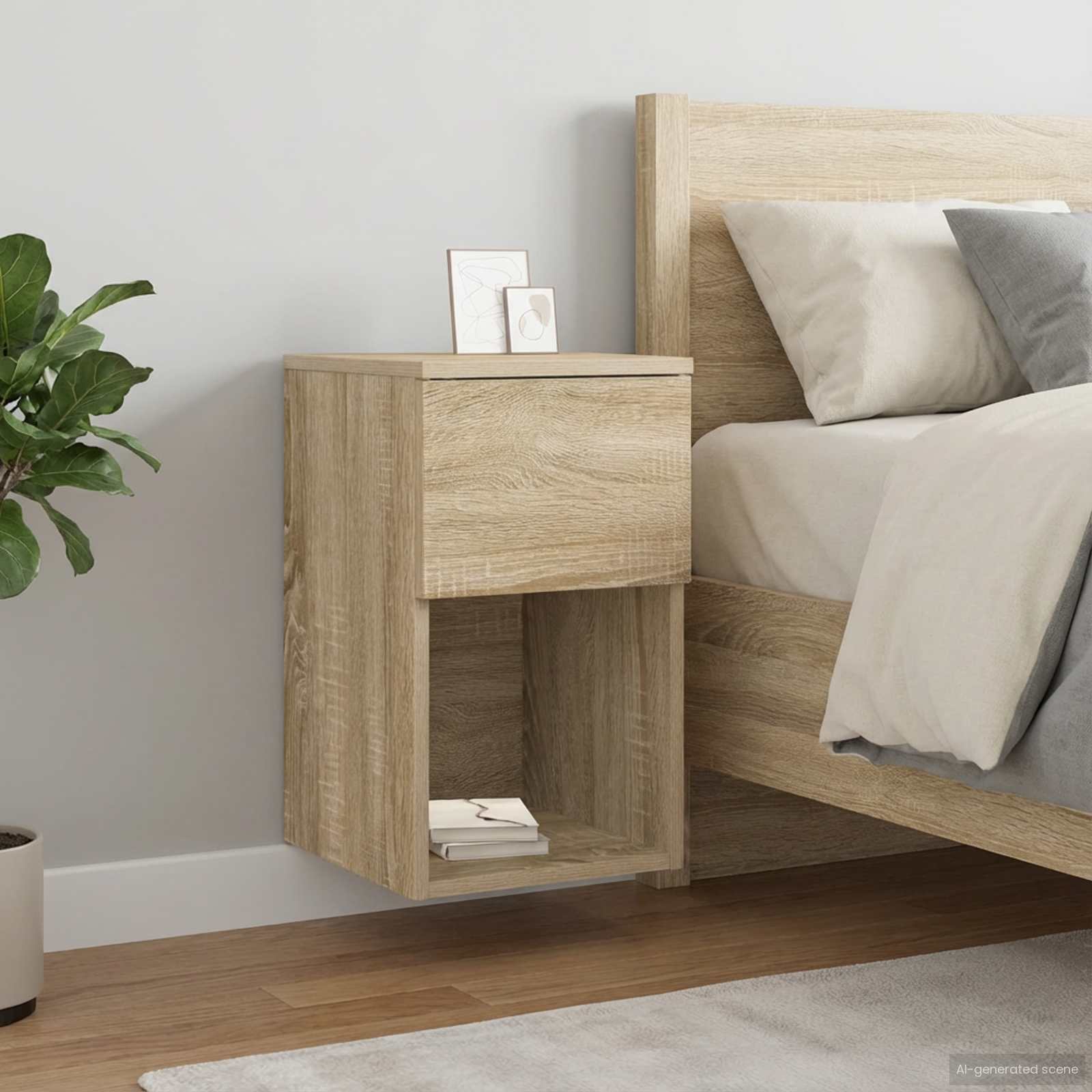 Bettschrank Weiß 29 x 31,5 x 49 cm Holzwerkstoff