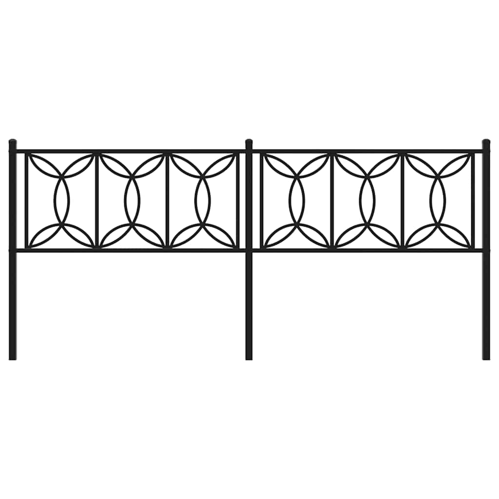Ersatz-Kopfteil Metall Schwarz 100 cm