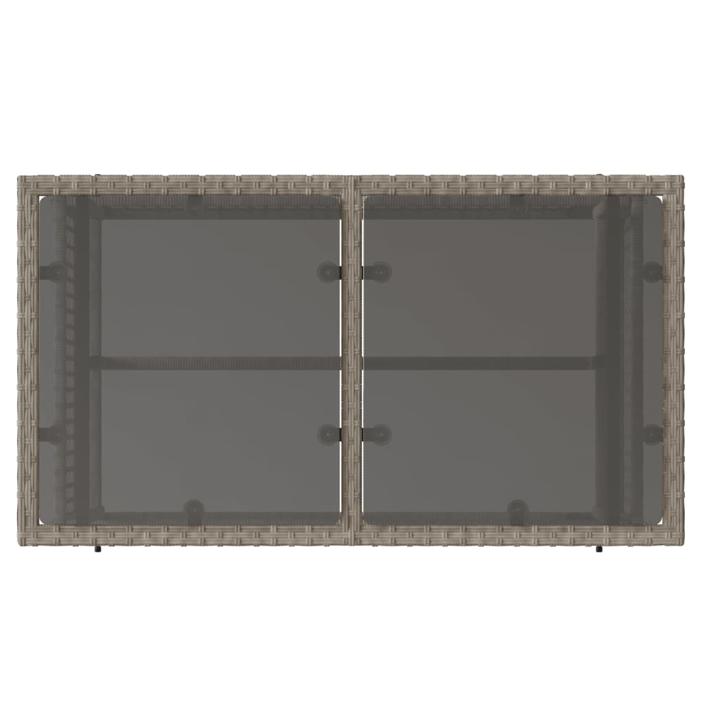 4-tlg. Garten-Sofagarnitur mit Kissen Schwarz Poly Rattan Glas