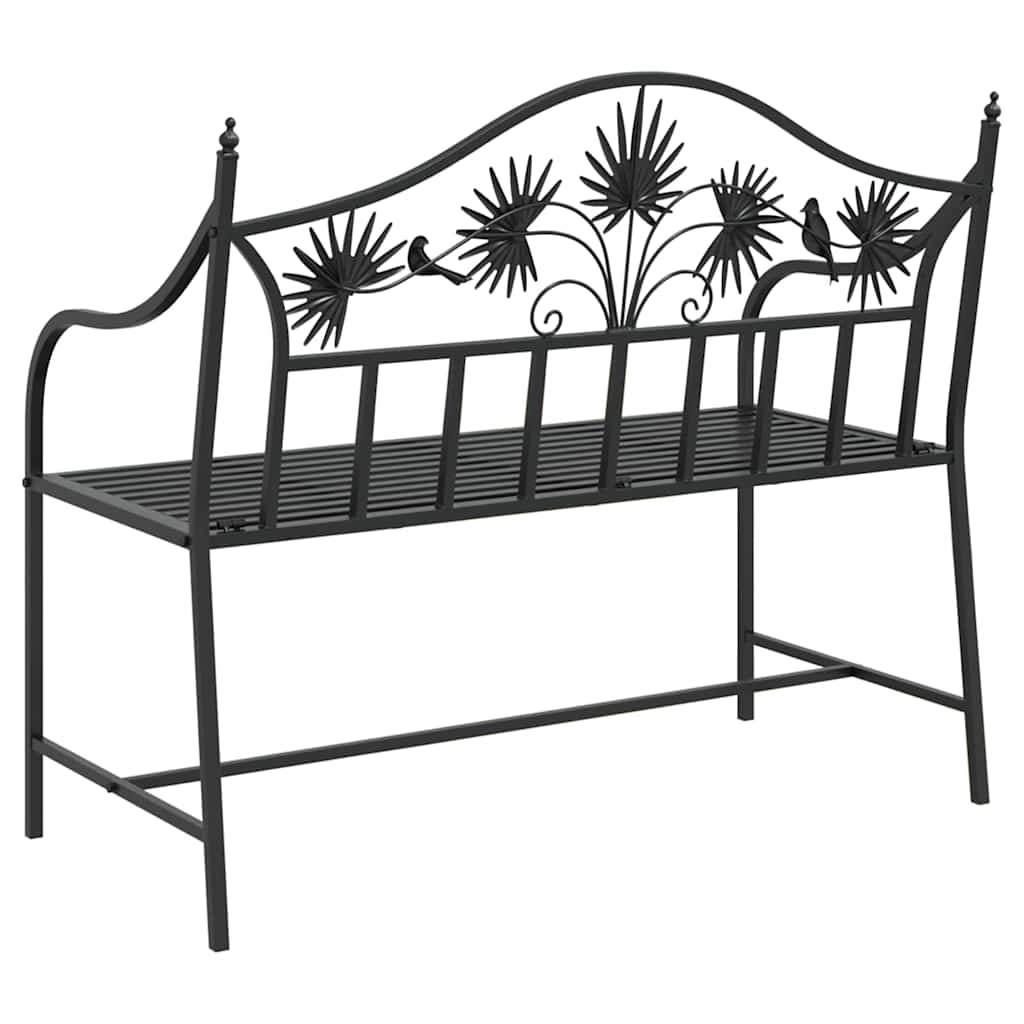 Gartenbank Antik Weiß 104 x 52,5 x 89 cm Stahl