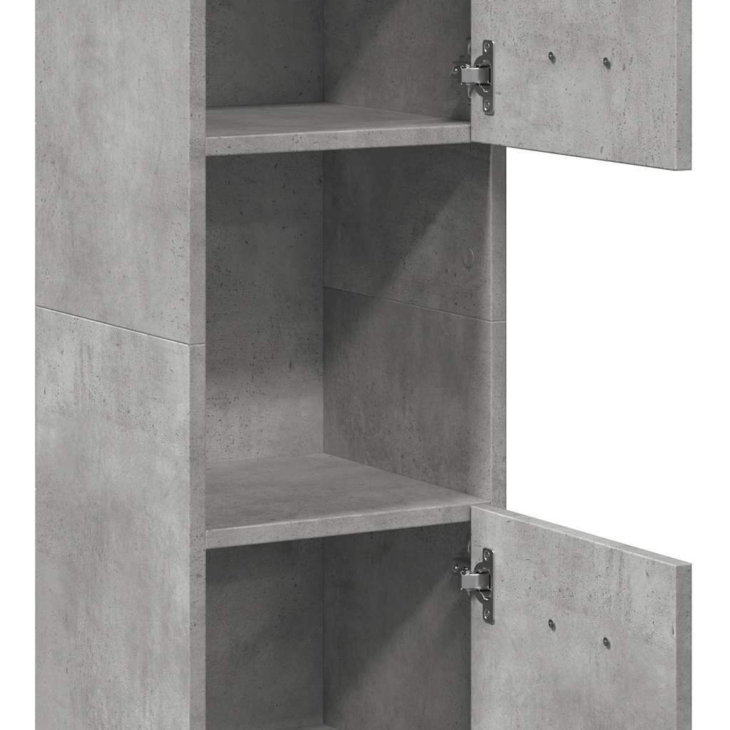 Badezimmerschrank Weiß 30x30x130 cm Holzwerkstoff