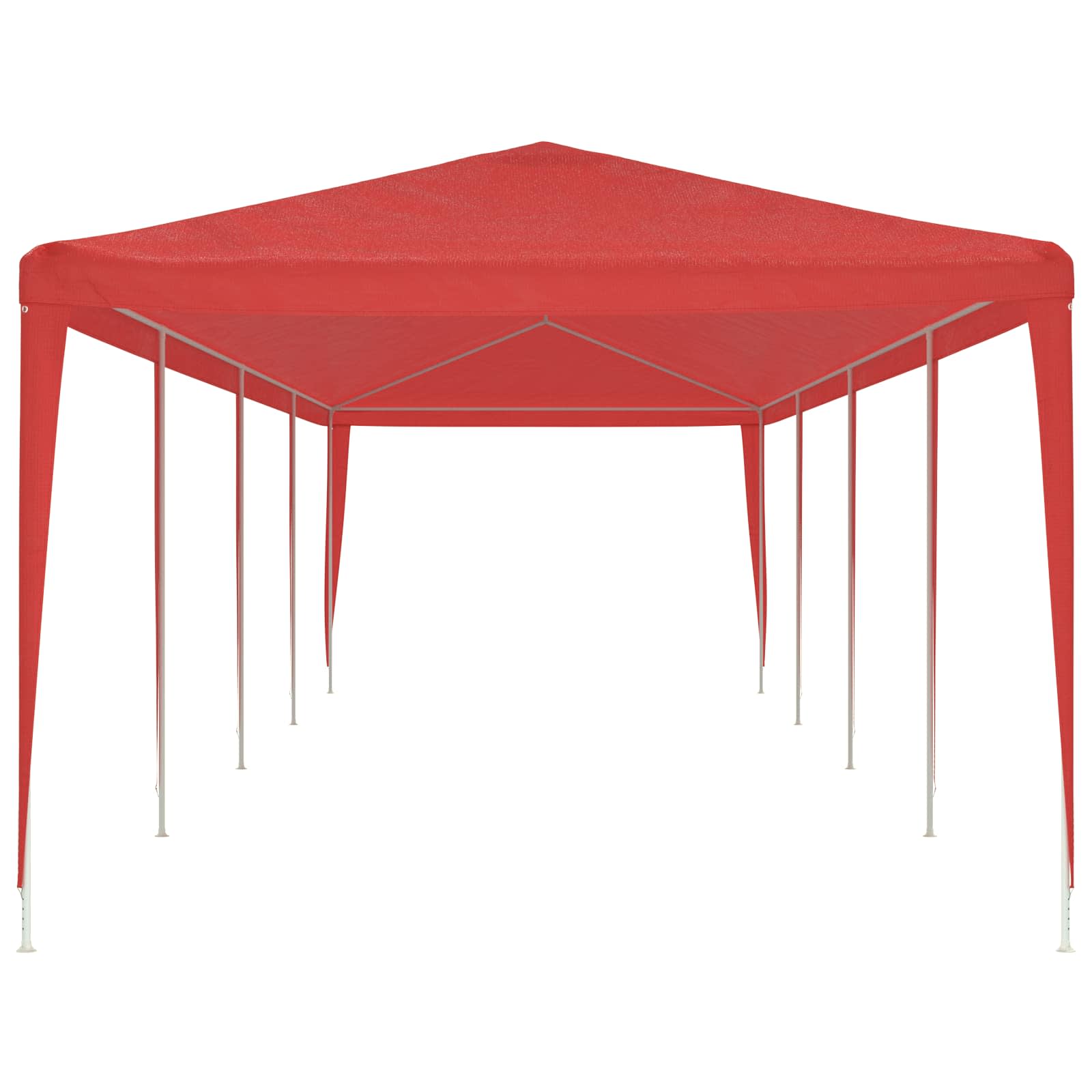 Partyzelt 400 x 300 x 255 cm Rot PE und Stahl