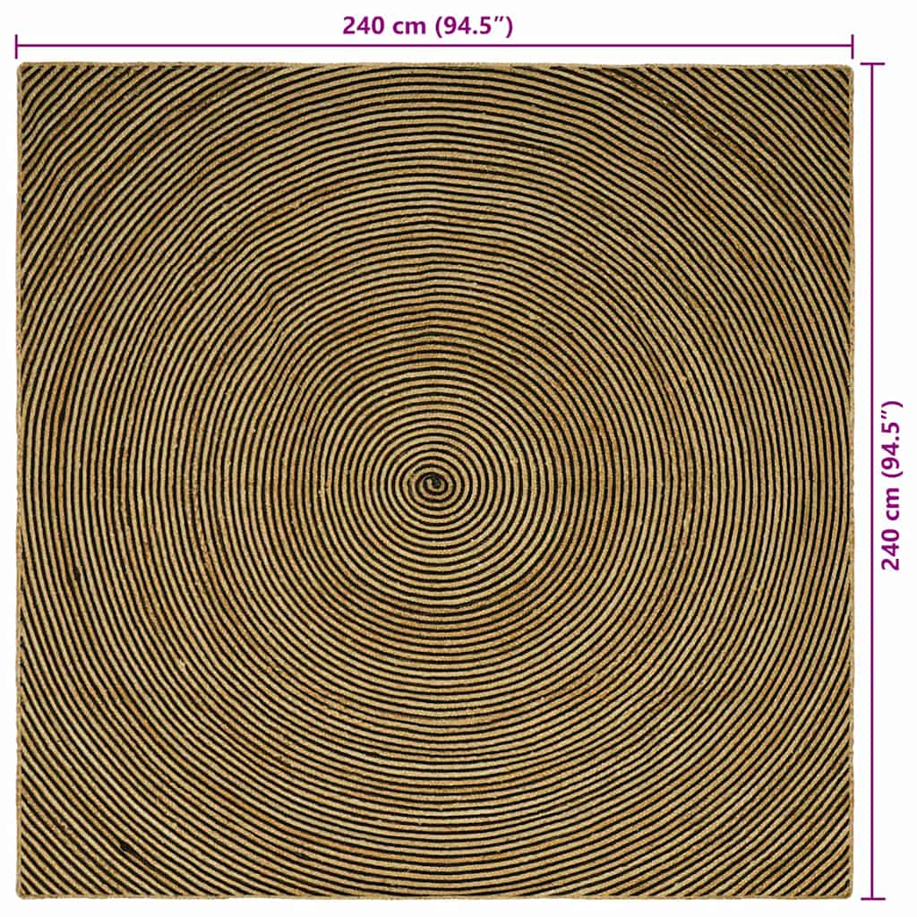 Bereichsteppiche Weiß 60 x 110 cm Jute
