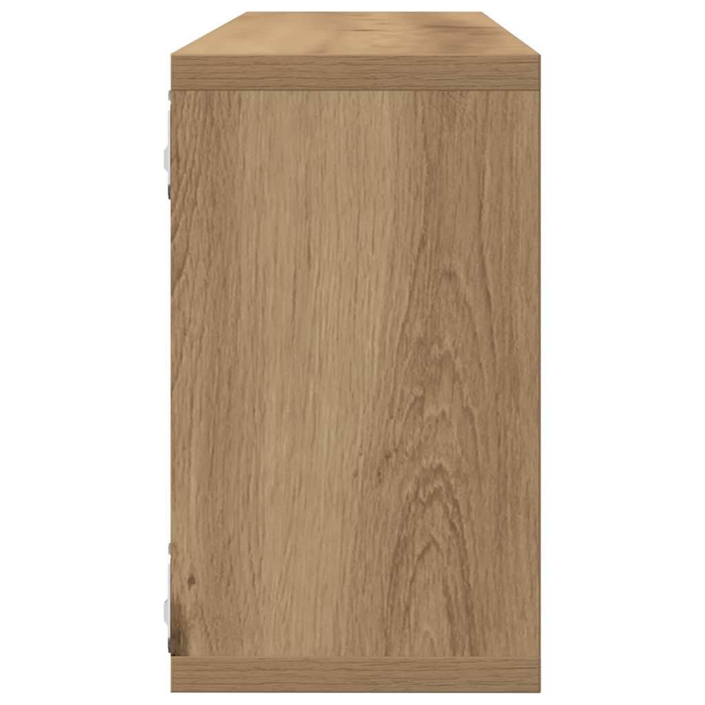 Würfelregale 2 Stk. Weiß 30x15x30 cm