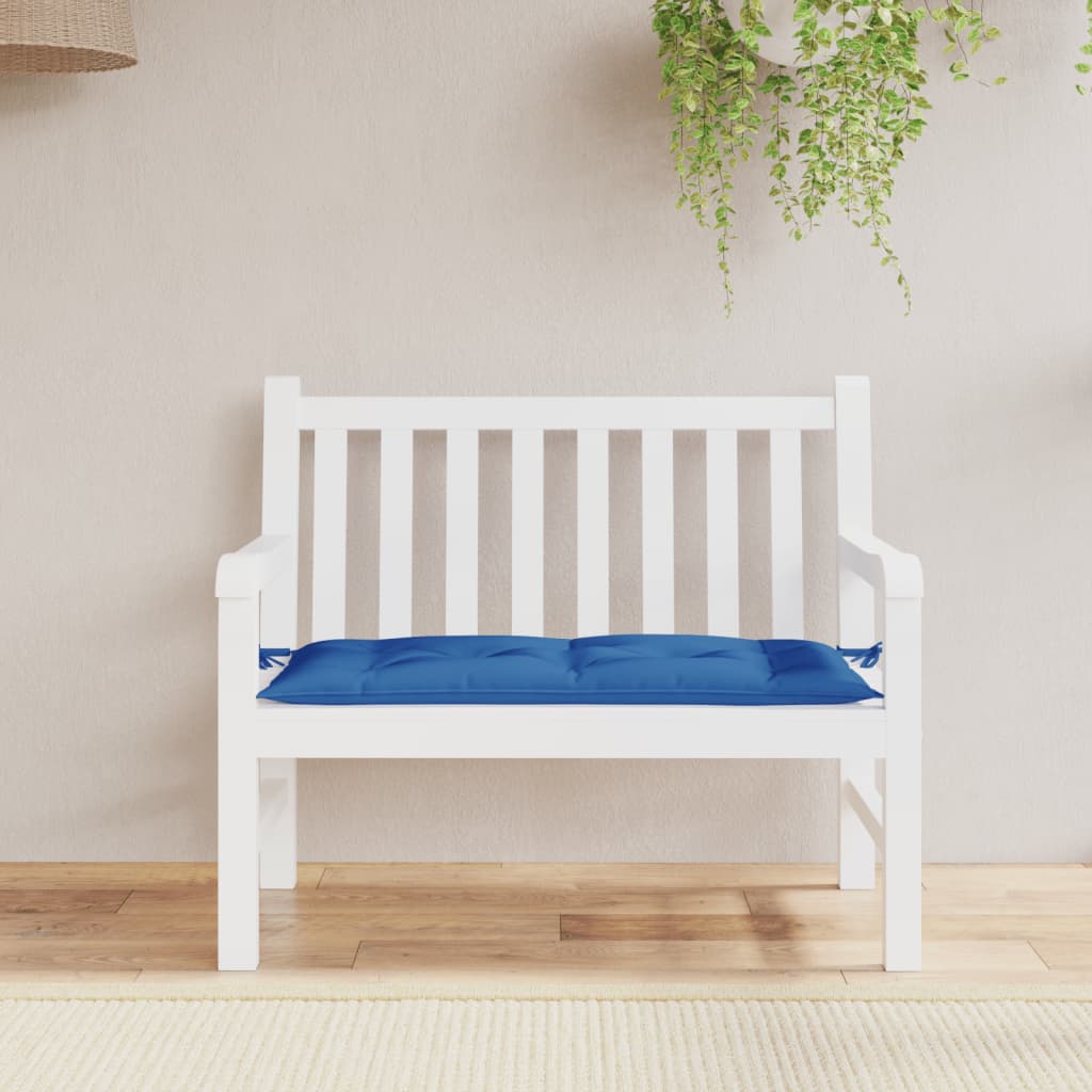 Gartenbank-Auflage Blau&Weiß Gestreift 110x50x7 cm Stoff