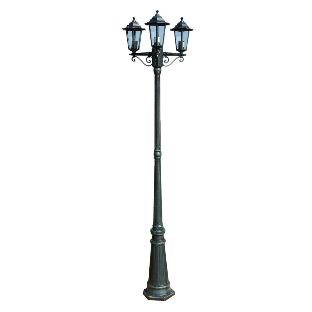Gartenlaterne 3-flammig 215 cm Weiß Aluminium