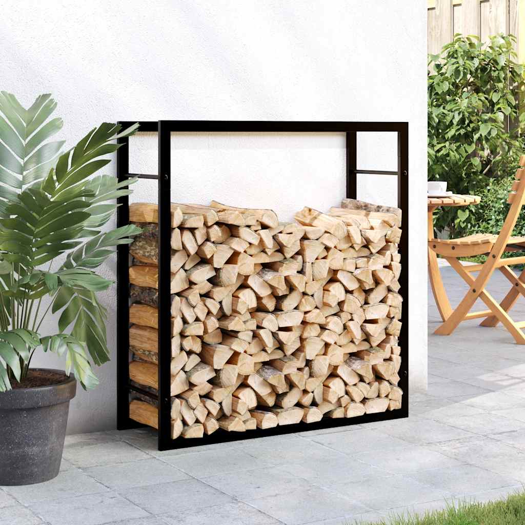 Brennholzregal 50x28x94 cm Edelstahl