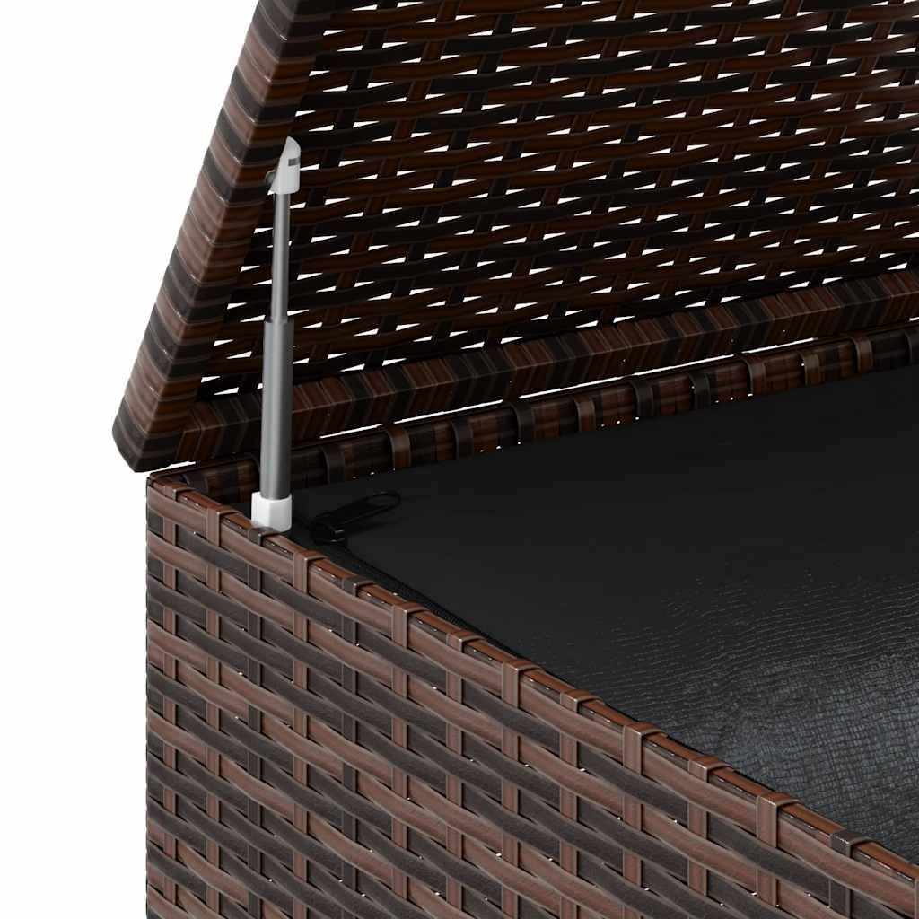 Garten-Kissenbox PE Rattan 100x49x103,5 cm Schwarz
