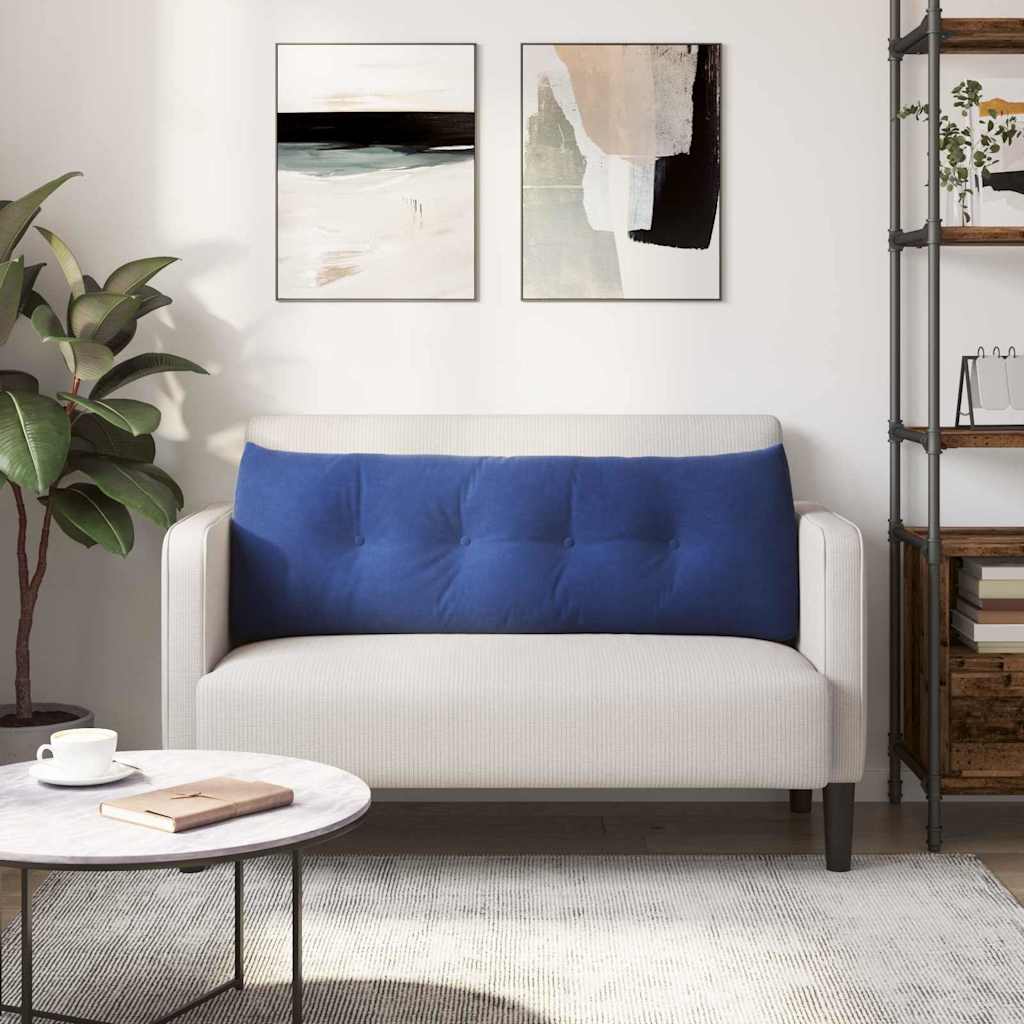Rückenkissen Blau 45 x 24 x 50 cm Samt