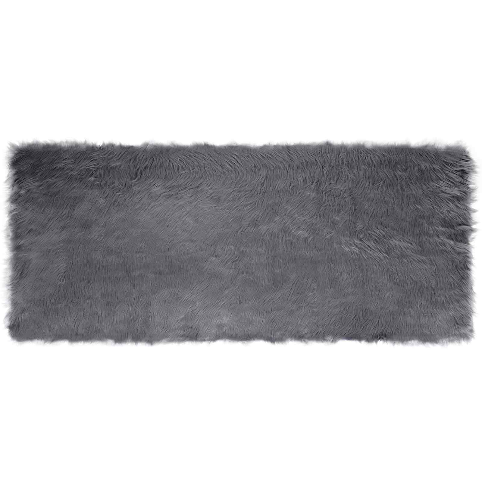 Teppich aus Kunstschaffell TAFALLA Weiß 60 x 110 cm Polyester