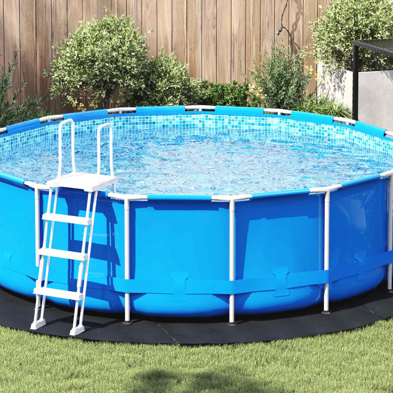 Bodenfolie für Pools Schwarz Ø 244 cm Vliesstoff