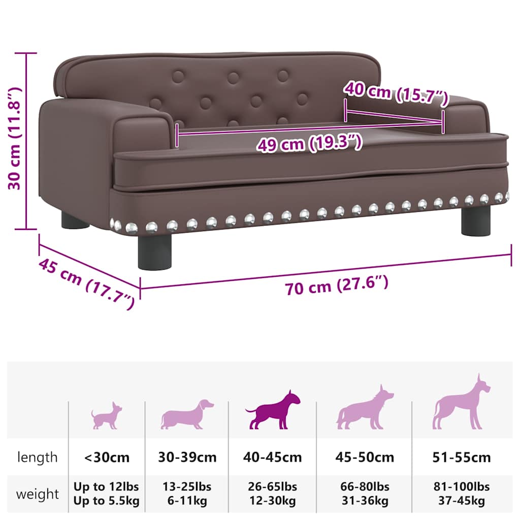 Hundebett Rosa 90x53x30 cm Samt