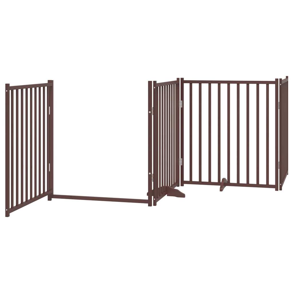 3-tlg. Hundetor Faltbar 150 cm Massivholz Tanne