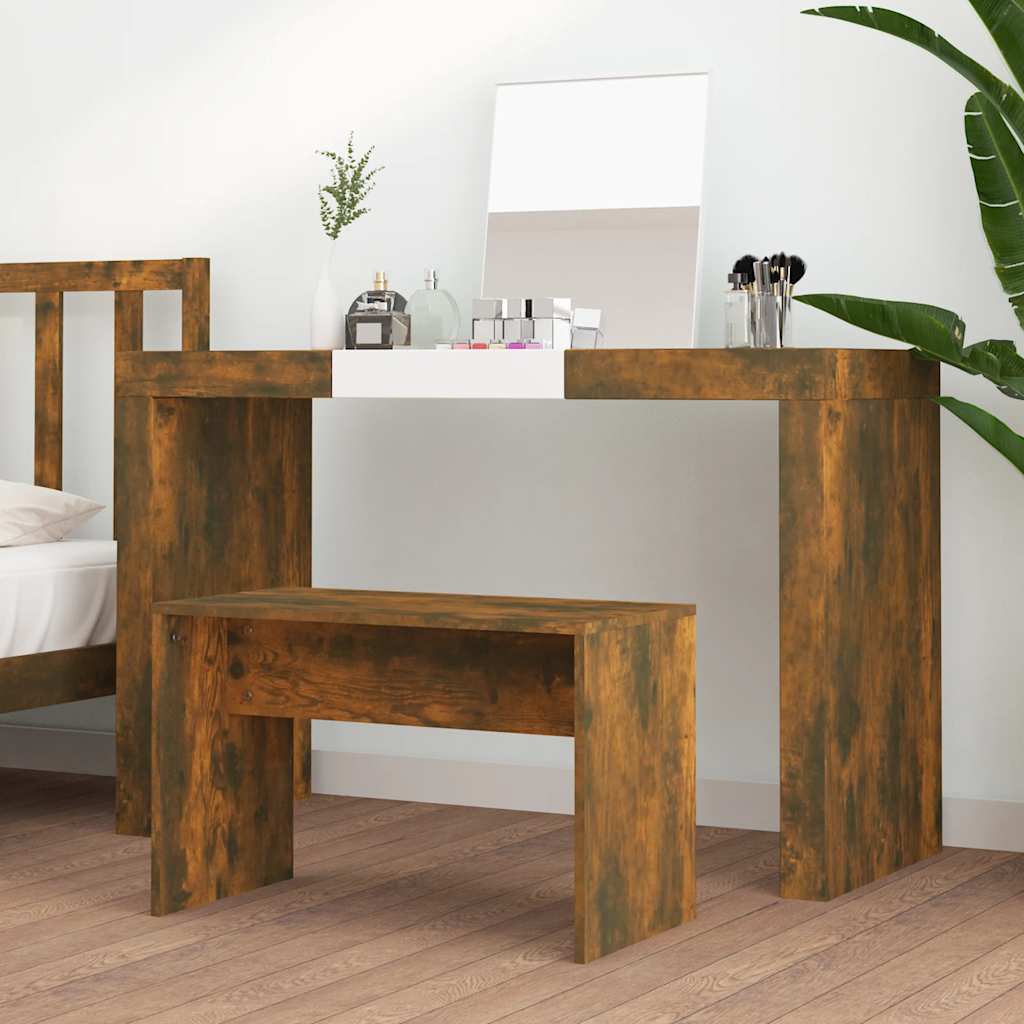 Schminkhocker Weiß 70x35x45 cm Holzwerkstoff