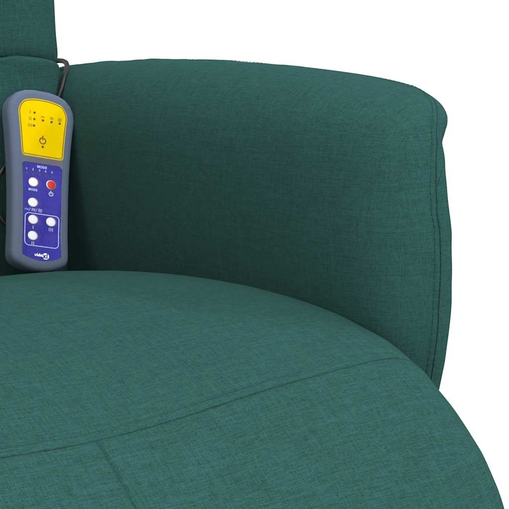 Massagesessel mit Fußteil Braun Stoff