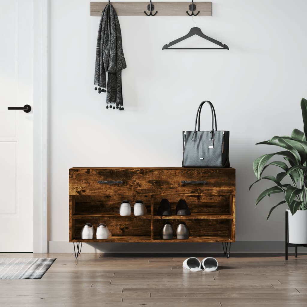 Schuhbank Weiß 102x35x55 cm Holzwerkstoff
