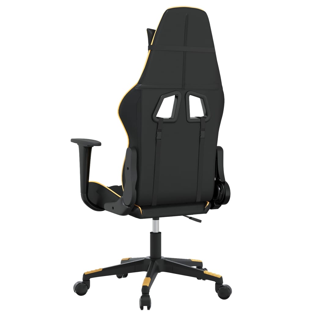 Gaming-Stuhl mit Massagefunktion Schwarz und Blau Kunstleder
