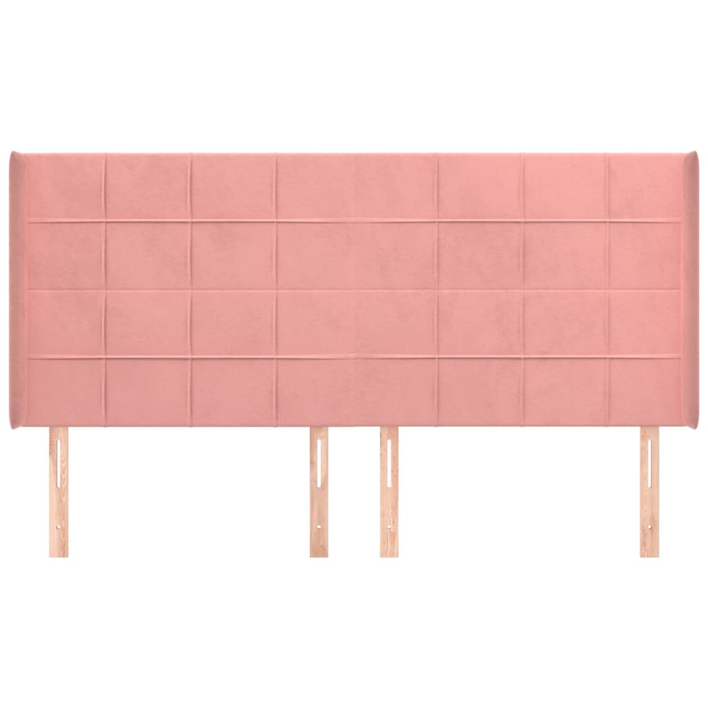 Kopfteil mit Ohren Dunkelblau 93x16x78/88 cm Samt
