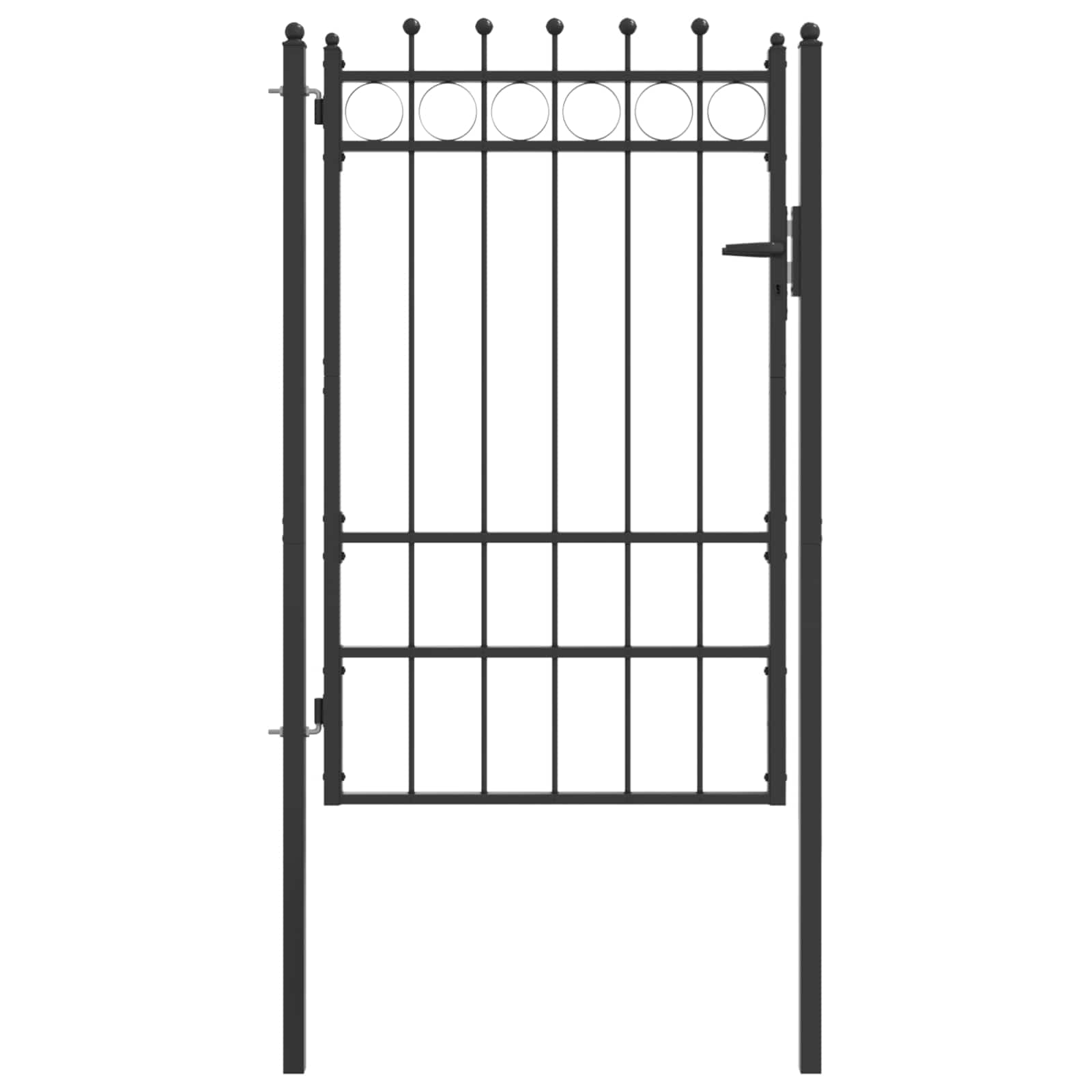 Zauntor HORST 100 x 75 cm Metall Schwarz Abschließbar